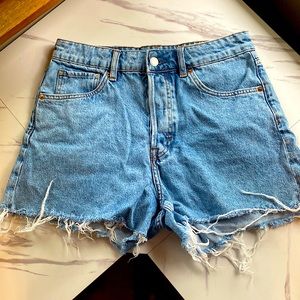 H&M vintage high waist denim shorts